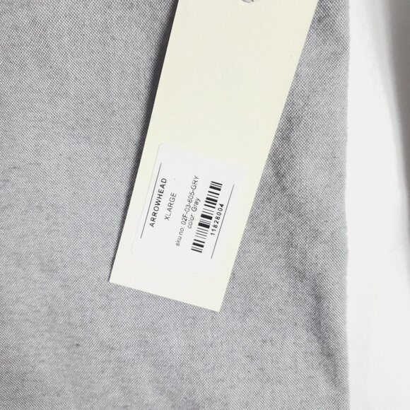 NEW Five Four Shirt Mens XL Gray Cotton Long Sleeve Regular Fit - Picture 8 of 15